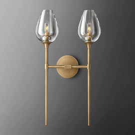 Crystal Tulip Double Wall Sconce - thebelacan