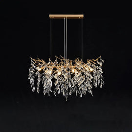 Lorna Linear Gold Chandeliers Tree Branch Kitchen - thebelacan