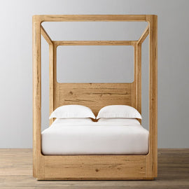 Oser Wood Canopy Bed - thebelacan