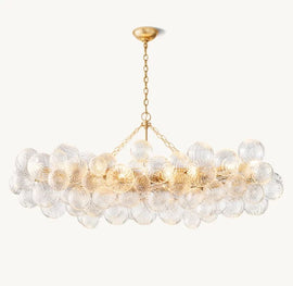 Talia Linear Glass Ball Chandelier 63 " - thebelacan