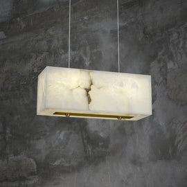 Alabaster Cuboid Dining Room Chandelier - thebelacan