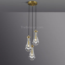 Raindrops 3-light Cord Round Chandelier - thebelacan