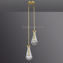 Raindrops 2-light Rod Round Chandelier - thebelacan