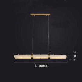 Alabaster Cylindrical Chandelier - thebelacan