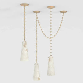 Alabaster Modern 3-light Marble Chandelier - thebelacan