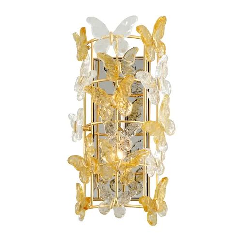 Butterfly 2 Lights Crystal  Wall Sconce - thebelacan