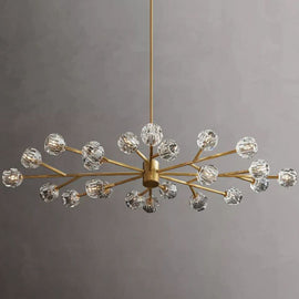 Kristal Glass Oval Chandelier 72" - thebelacan