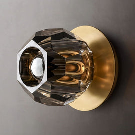Kristal Smoke Glass Petite Wall Sconce - thebelacan