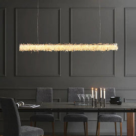 Rock Crystal Linear Chandelier - thebelacan
