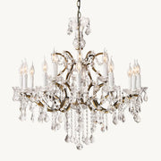 19TH C. Crystal Outdoor Chandelier 33” - thebelacan