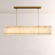 San Marco Alabaster Linear Chandelier 54" 72" - thebelacan