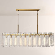 Cascade Glass Rectangular Chandelier 60"W - thebelacan