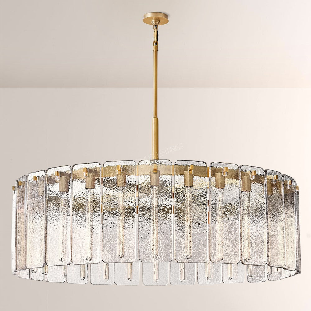 Cascade Glass Round Chandelier 48"D - thebelacan