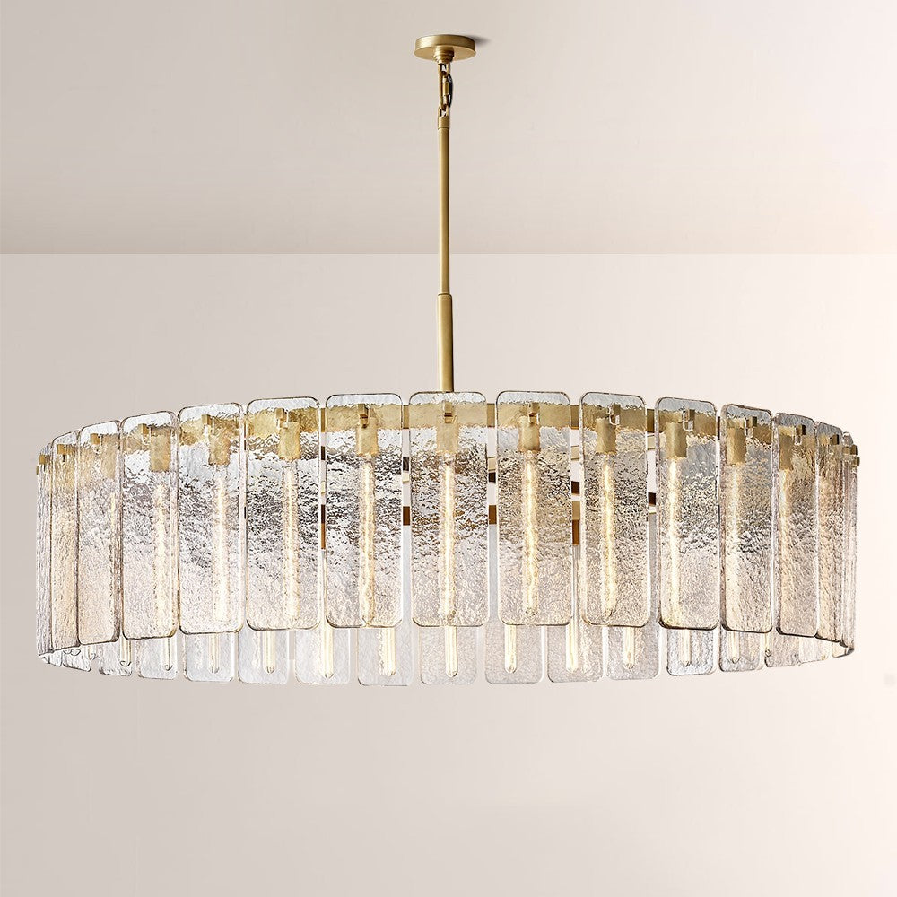Cascade Glass Round Chandelier 60"D - thebelacan