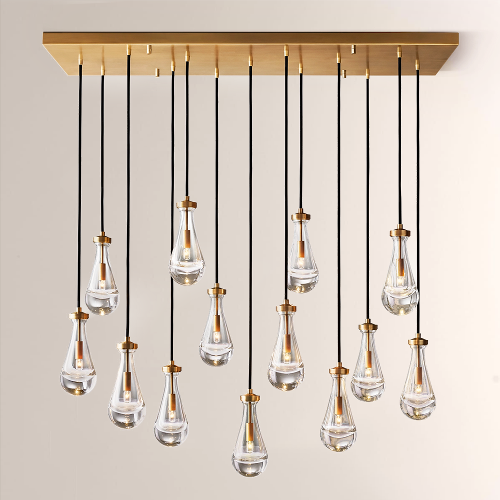 Raindrops Rectangular Chandelier 54" - thebelacan
