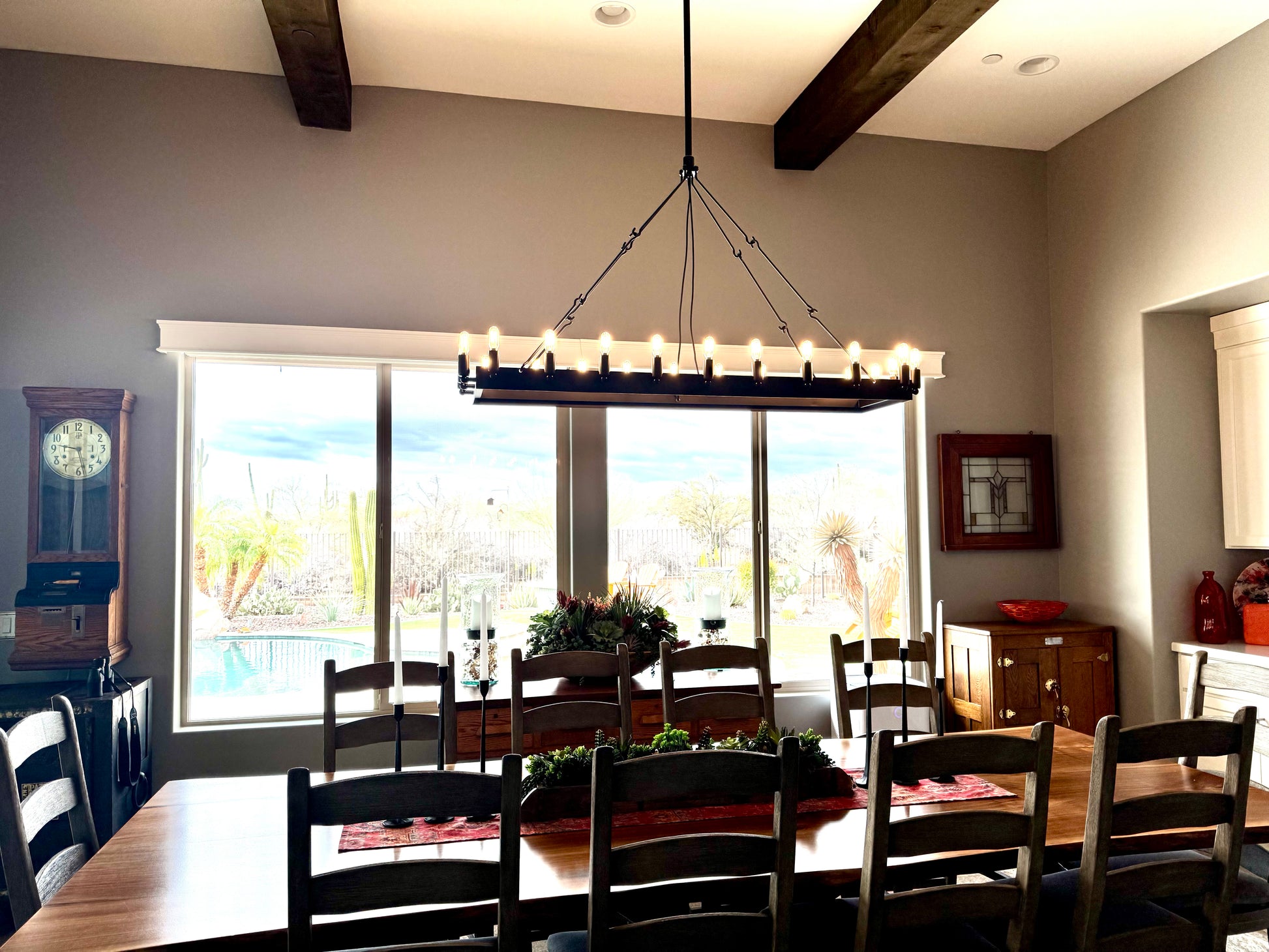 Camino Vintage Filament Rectangular Chandelier - thebelacan