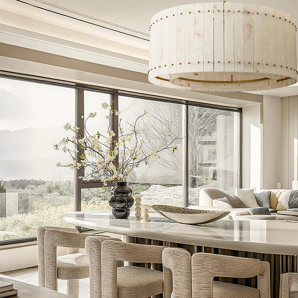 San Marco Alabaster Round Chandelier