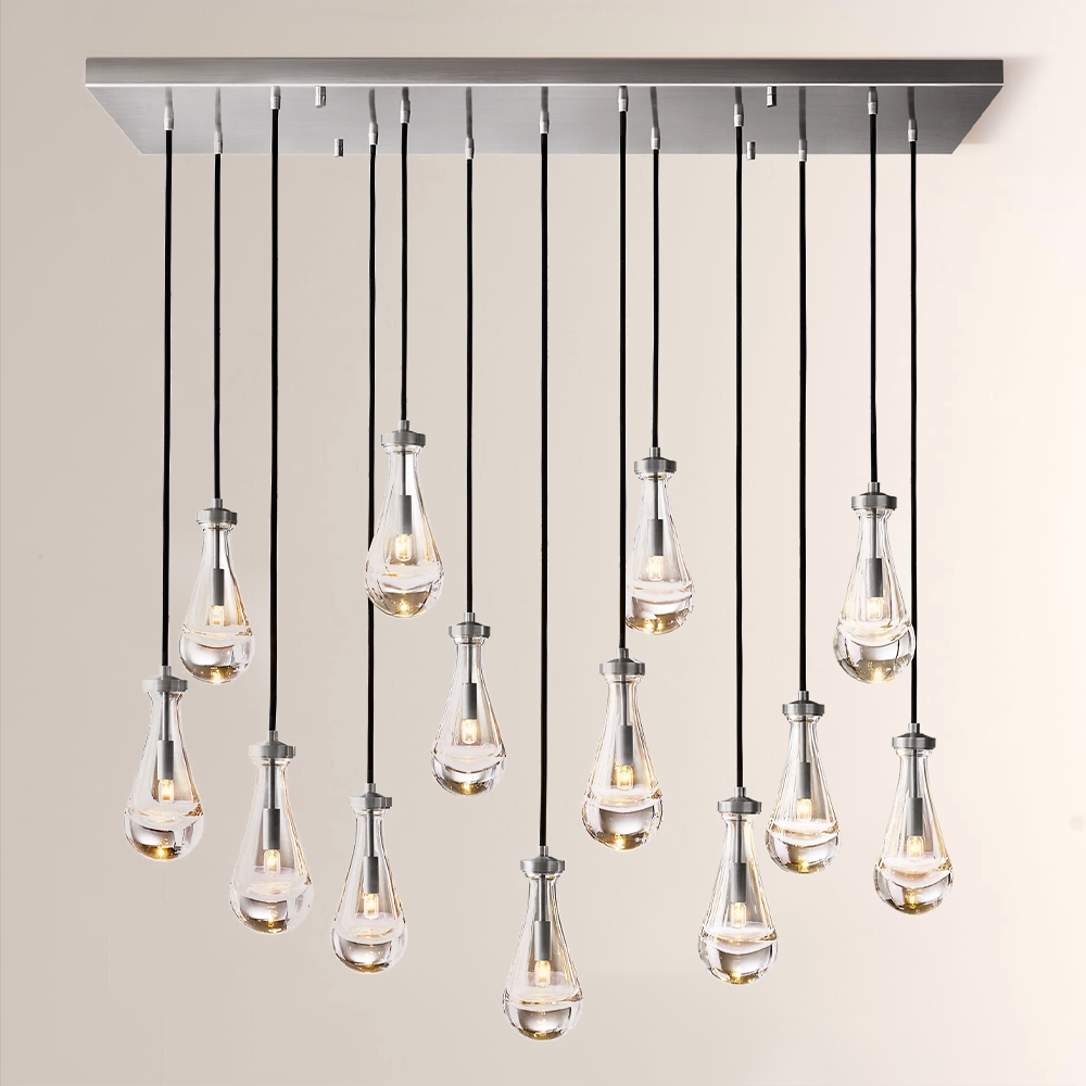 Raindrops Rectangular Chandelier 54" - thebelacan
