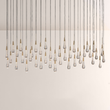 Raindrop Glass Solitaire Linear Chandelier - thebelacan