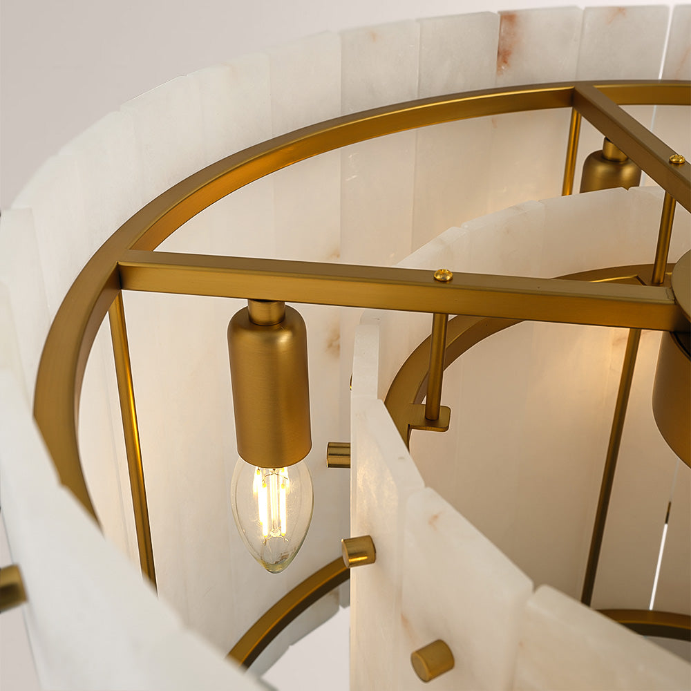 San Marco Alabaster Round Chandelier