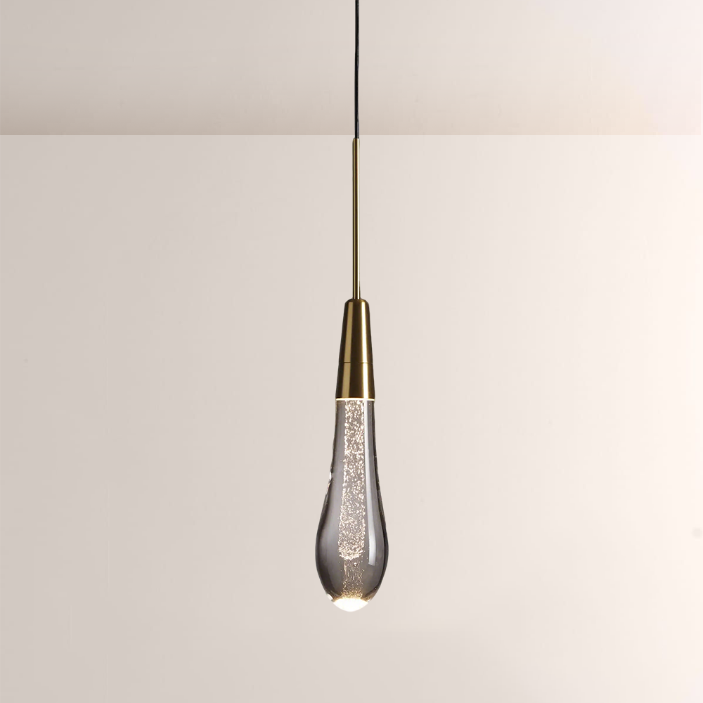 Raindrop Glass Solitaire Pendant - thebelacan