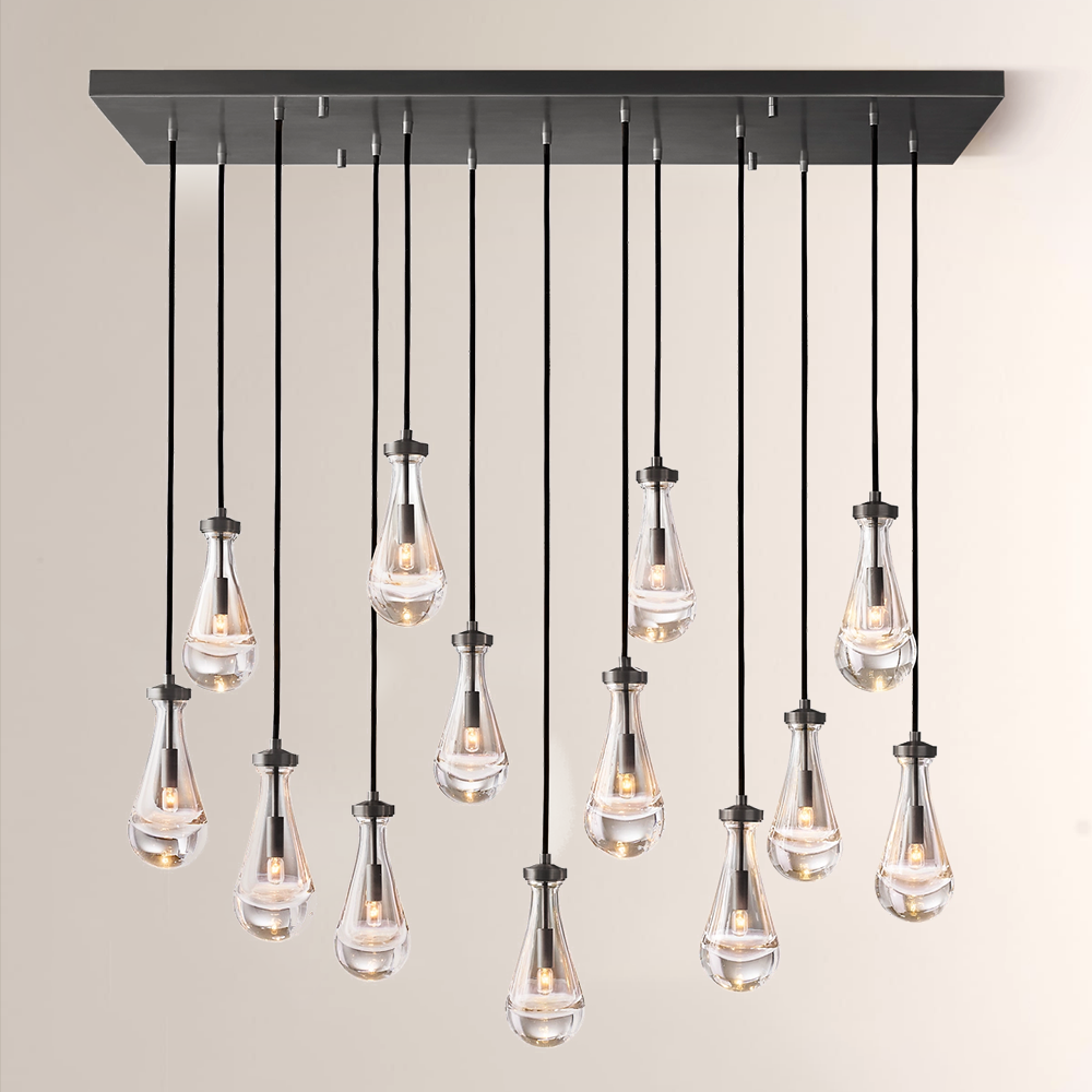 Raindrops Rectangular Chandelier 54" - thebelacan