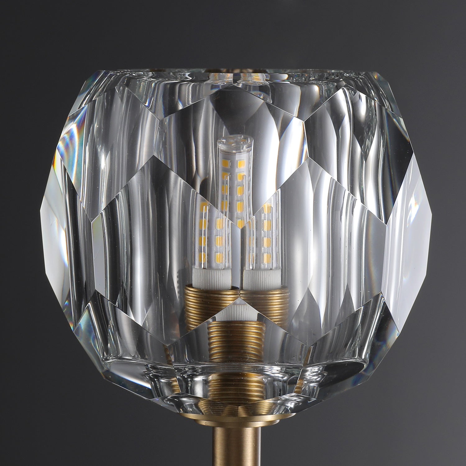 Kristal Clear Glass Short Wall Sconce - thebelacan