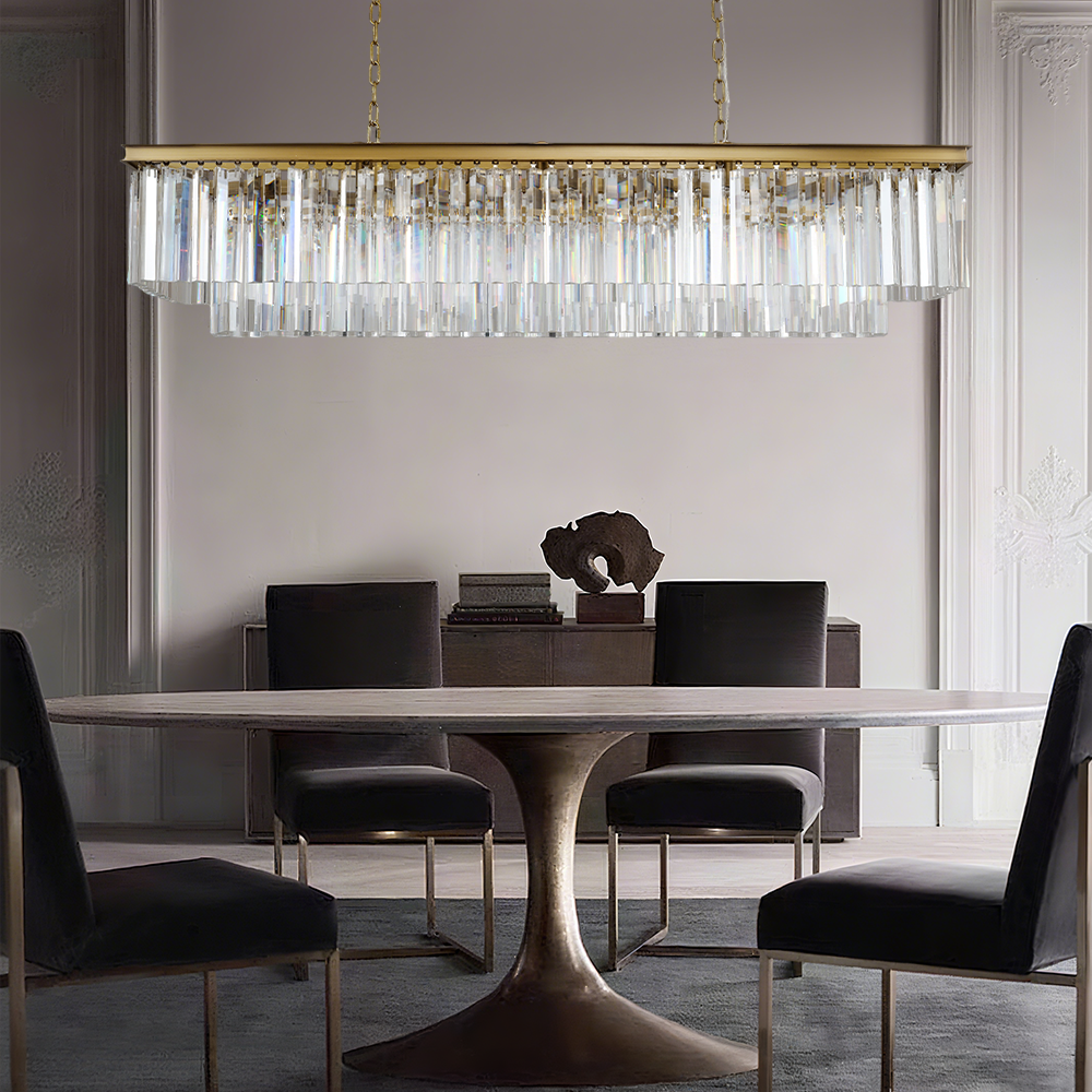 1920s Odem Rectangular Chandelier 72" - thebelacan