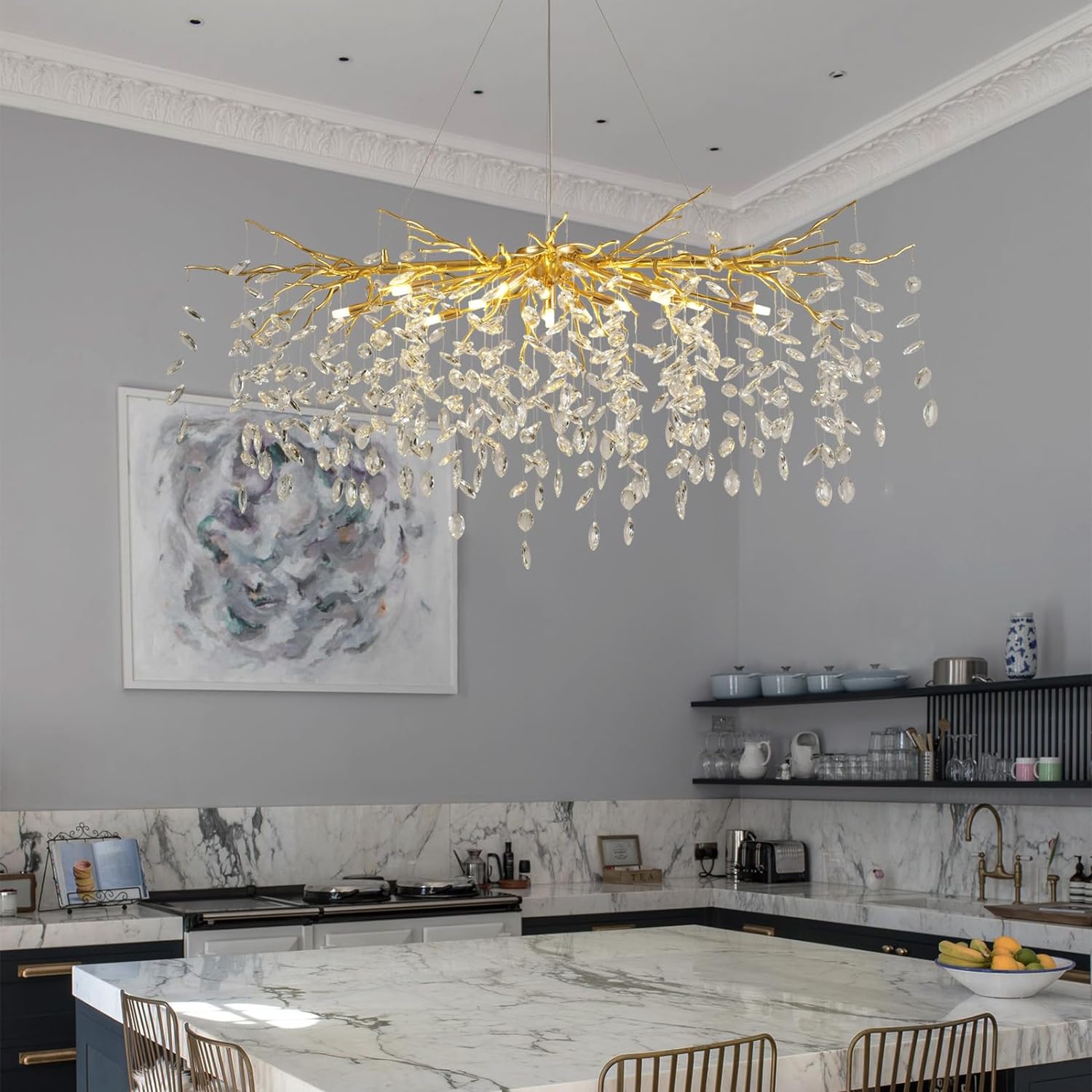 Modern Ice Eyes Tree Branch Chandelier for All rooms 47" - thebelacan