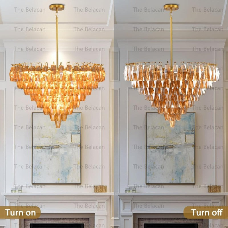 Modern Chara Round Chandelier 38" - thebelacan