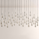 Raindrop Glass Solitaire Linear Chandelier - thebelacan