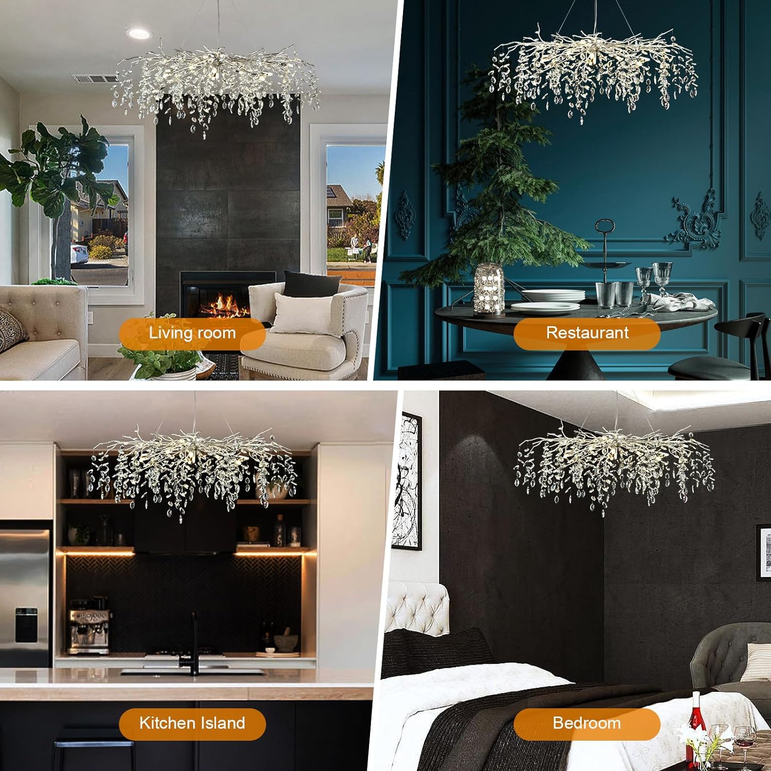 Modern Ice Eyes Tree Branch Chandelier for All rooms 47" - thebelacan