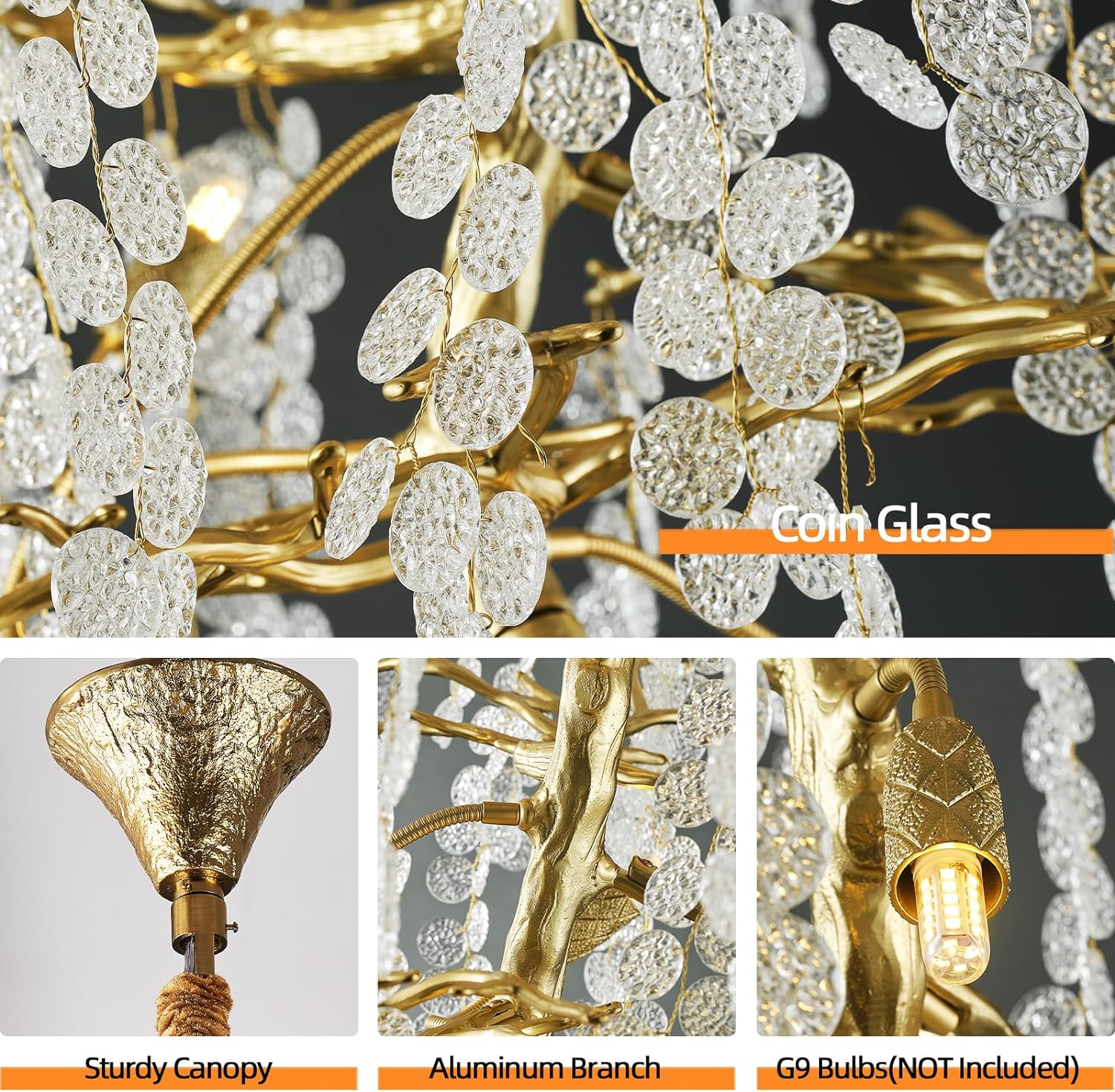Modern Coin Type Modern Crystal Tree Branch Staircase Chandelier 95" - thebelacan