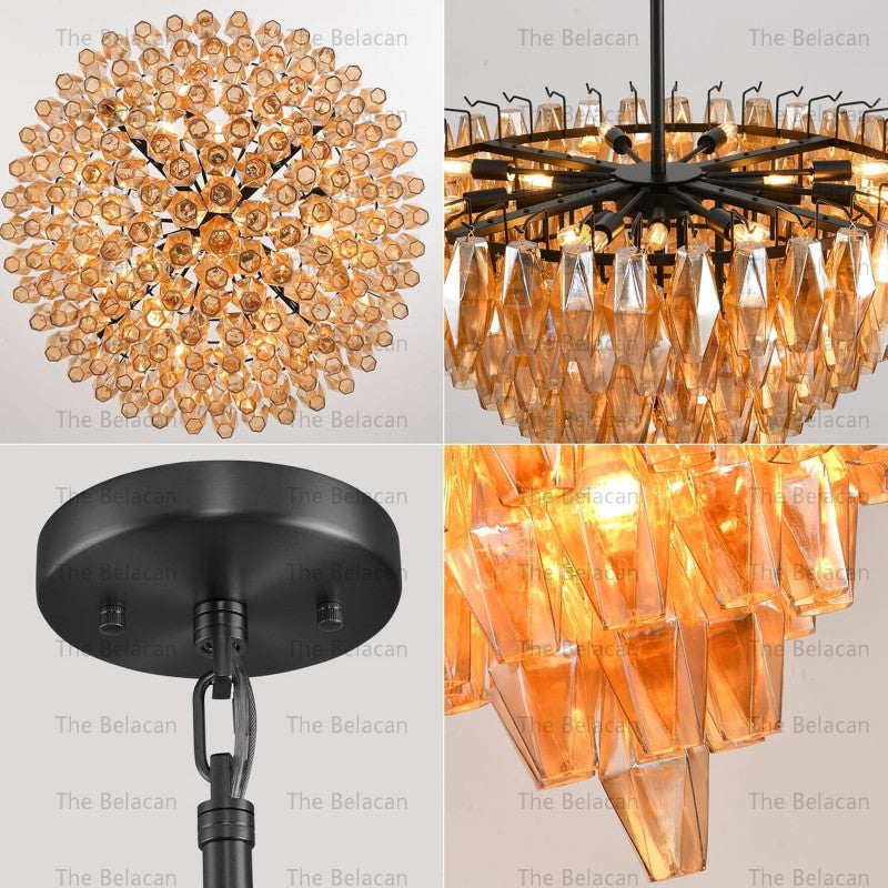 Modern Chara Round Chandelier 38" - thebelacan