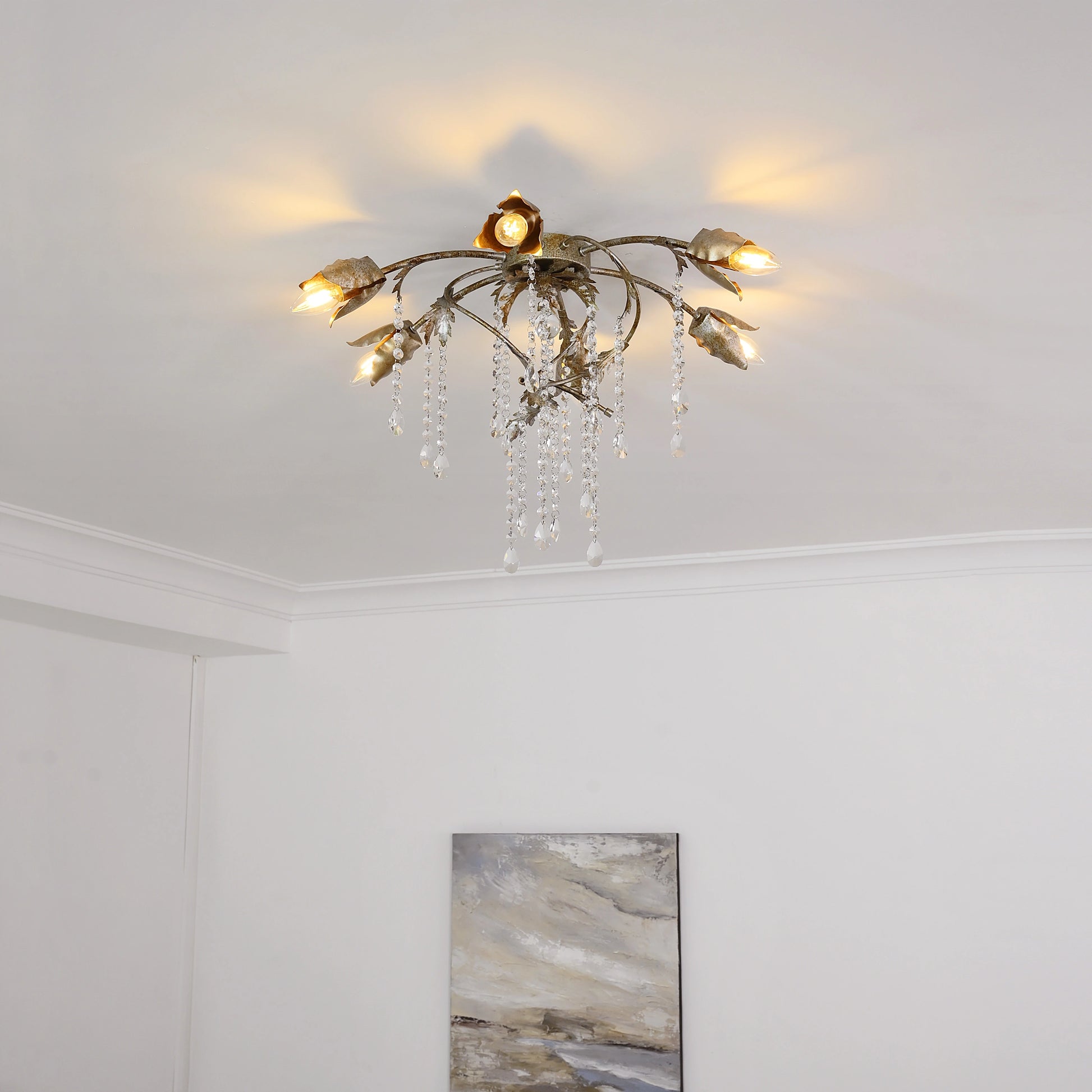 Gothic Viticci Flushmount 23.5" -Silver - thebelacan