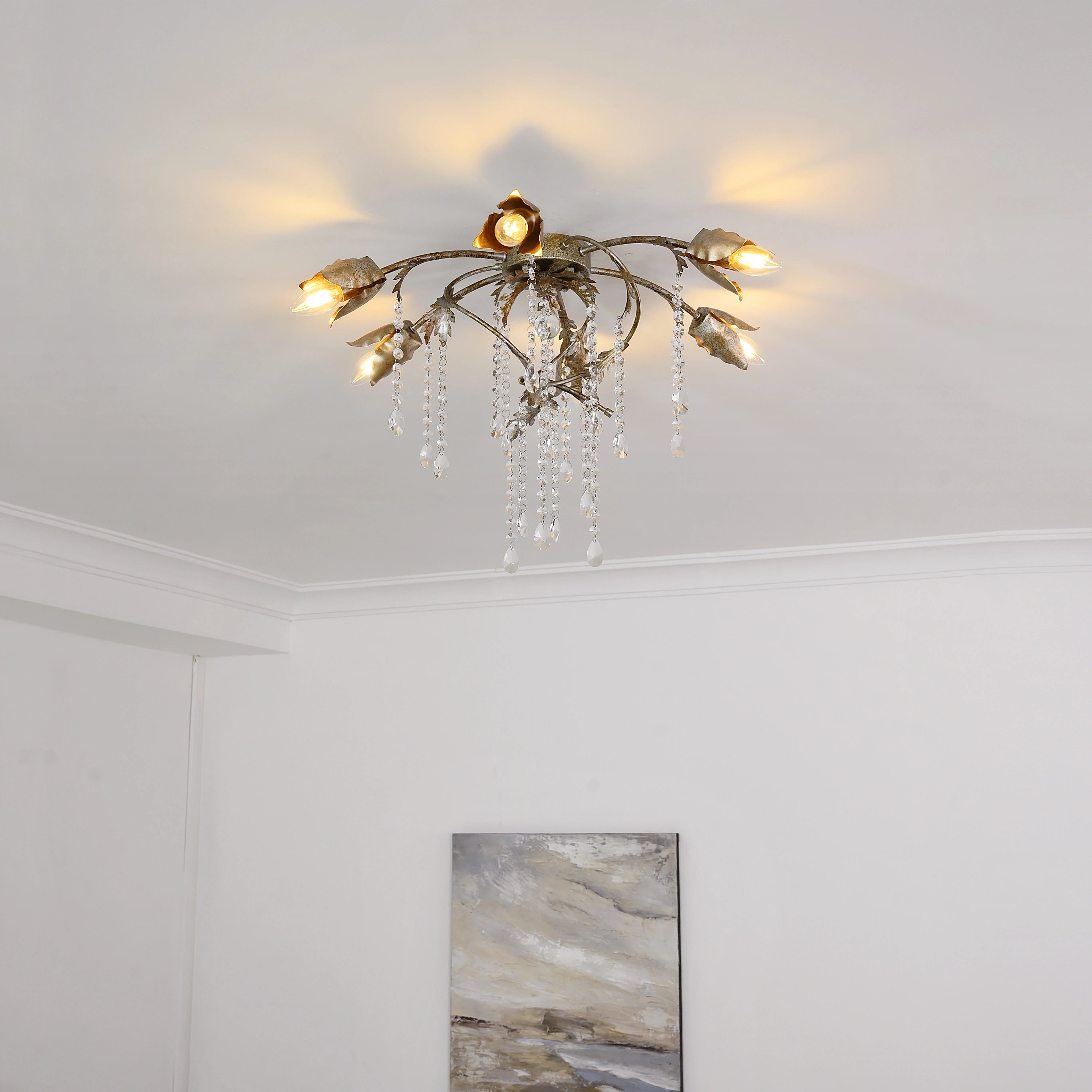 Gothic Viticci Flushmount 23.5" -Silver - thebelacan