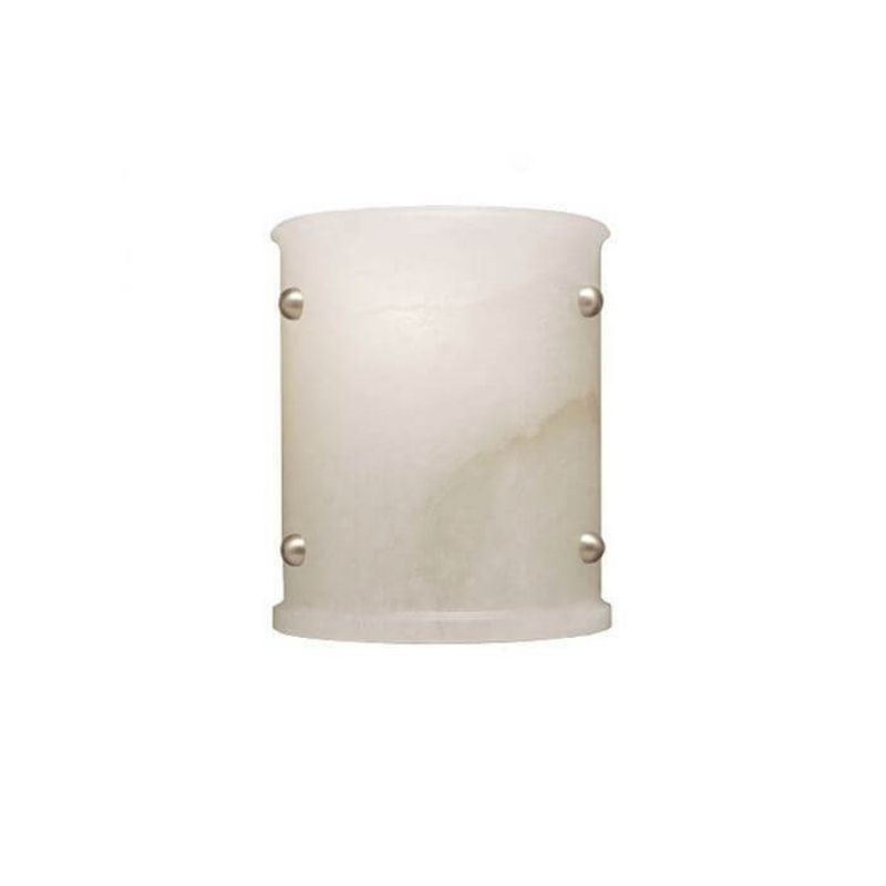 Alabaster Semi-cylindrical Wall Sconce - thebelacan