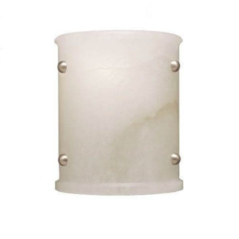 Alabaster Semi-cylindrical Wall Sconce - thebelacan