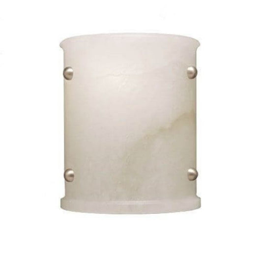 Alabaster Semi-cylindrical Wall Sconce - thebelacan