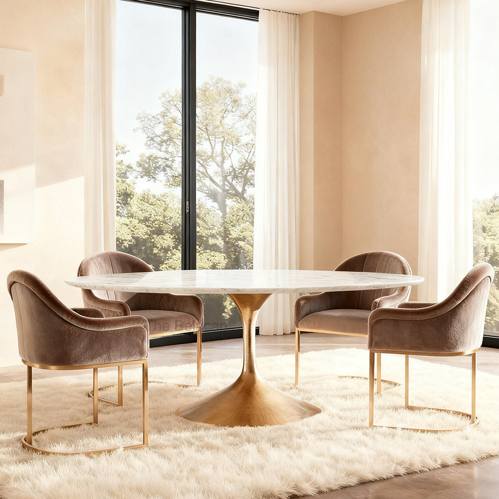 Aero Stone Round Dining Table - thebelacan