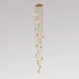 Alabaster Long Foyer Staircase Pendant Light 59'' 79'' 98'' 138''H - thebelacan