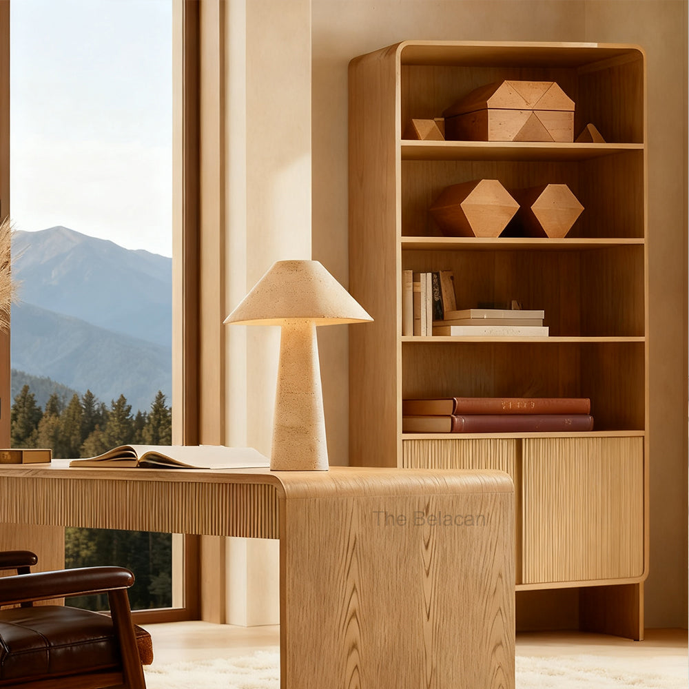 Alova Wood Open Sideboard Hutch 45"W - thebelacan