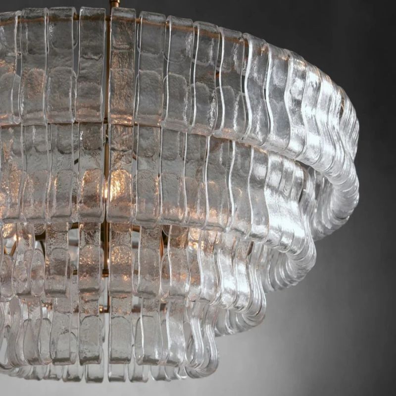 Lime 4-Tier Glass Round Chandelier - thebelacan