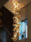Art Flower Staircase Long Branch Chandelier - thebelacan