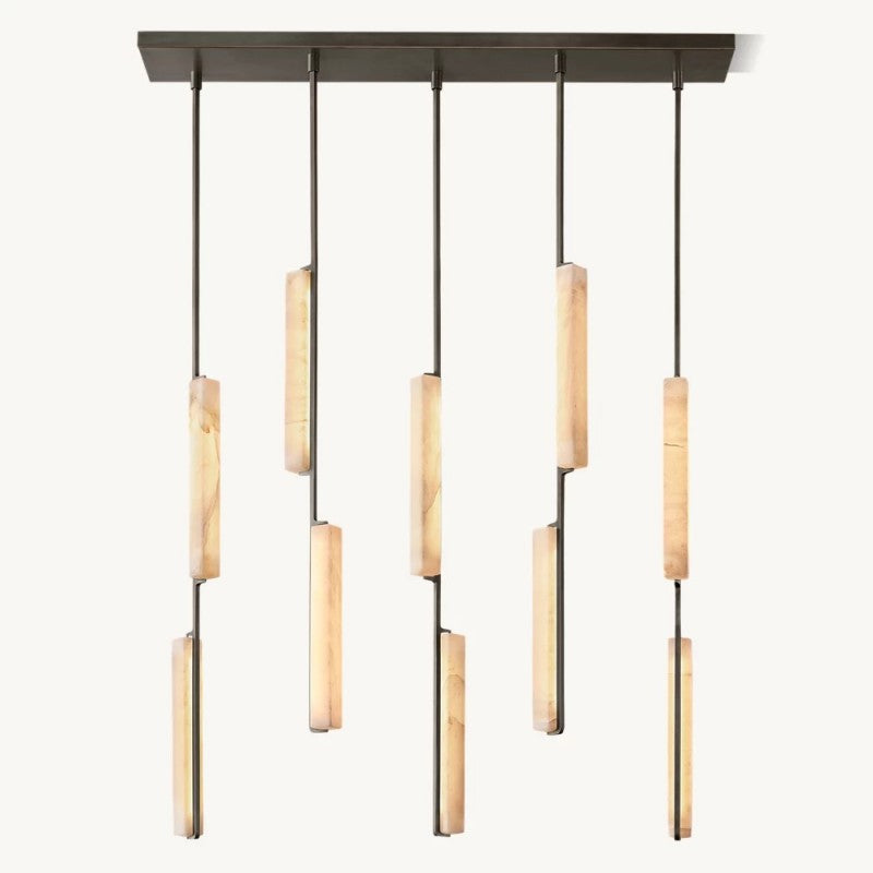 Audubos Alabaster Linear Chandelier 54" - thebelacan