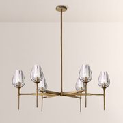 Crystal Tulip Round Chandelier 42”