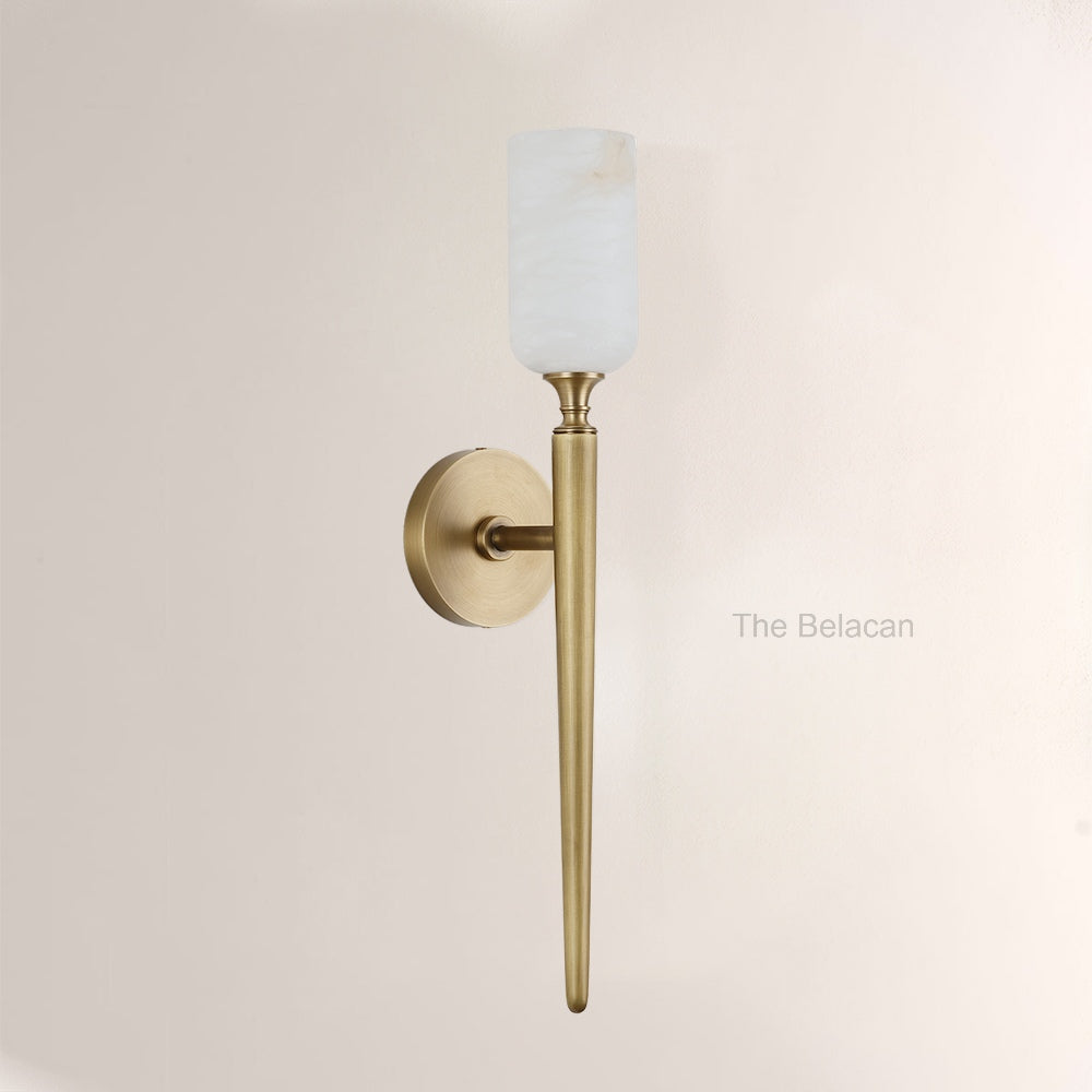 Axis Alabaster 1 Light Wall Sconce 21.6H - thebelacan