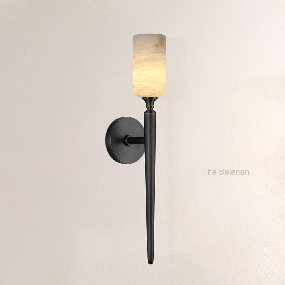Axis Alabaster 1 Light Wall Sconce 21.6H - thebelacan