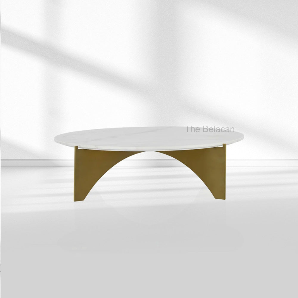 Baleno Marble and Brass Coffee Table - thebelacan