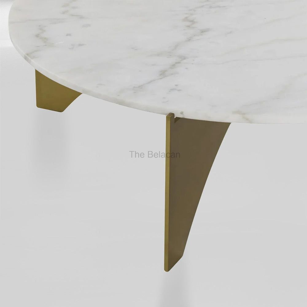 Baleno Marble and Brass Coffee Table - thebelacan